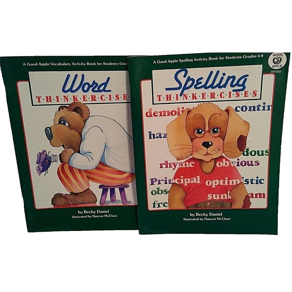 Homeschool Lot Grade 4 to 8 Workbook Spelling Reading Resource Thinkercises